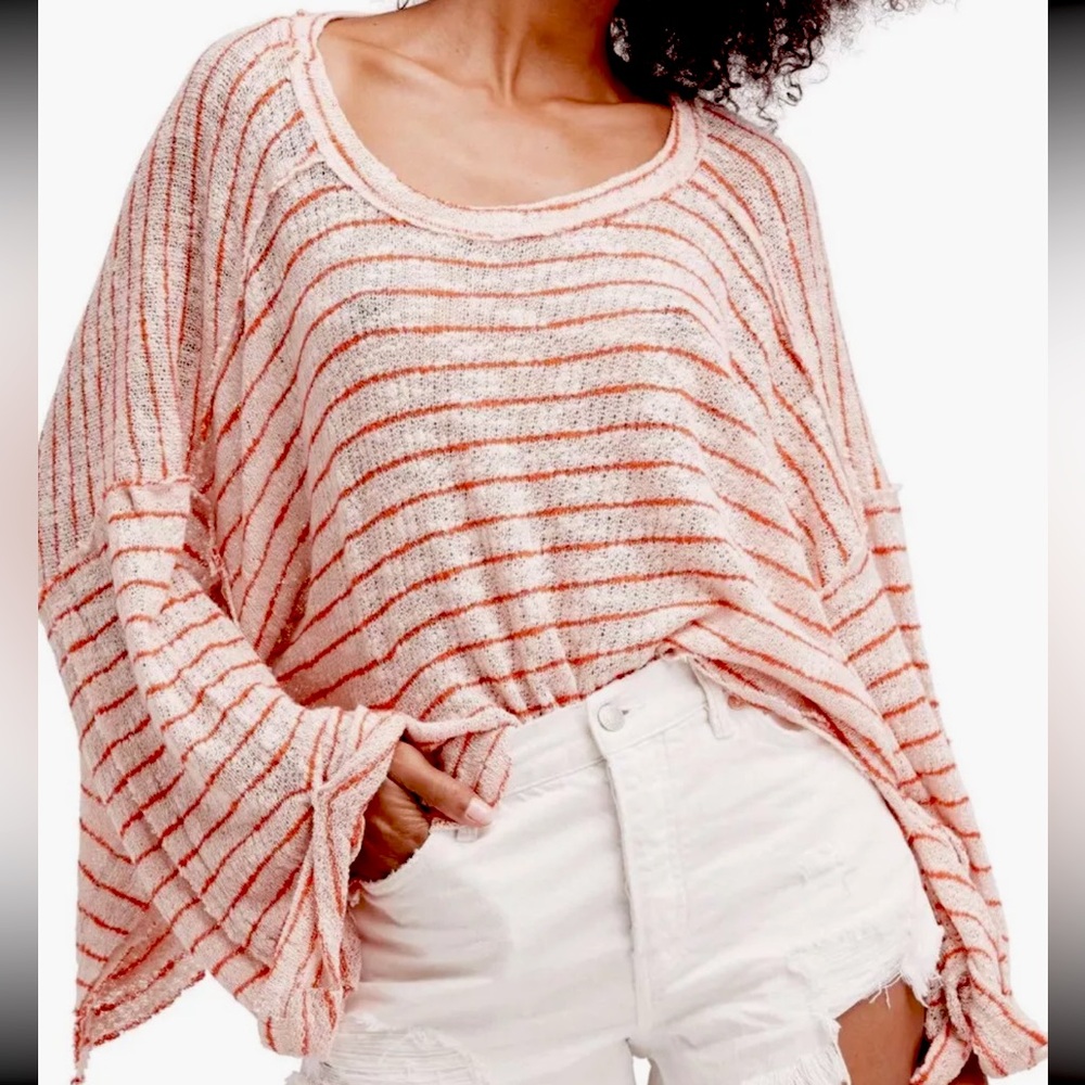 NWT Free People Boho Knitted Top in Blush